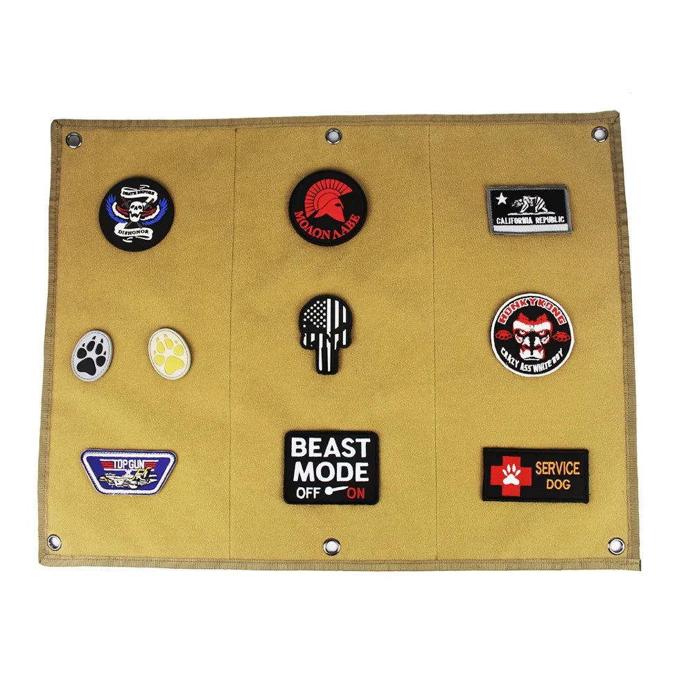 Panneau d’Exposition Velcro pour Patchs – Tableau de Collection Murale avec Trous de Suspension - BLACKBEARD OUTDOOR INDUSTRIES