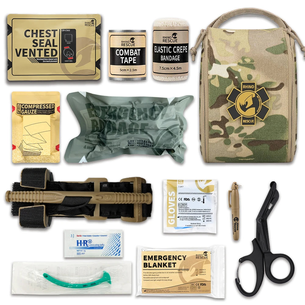 Kit IFAK tactique RHINO RESCUE avec fixation MOLLE