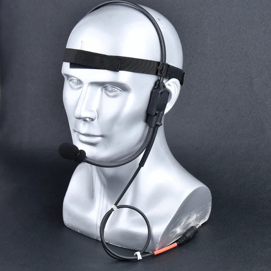 Casque Tactique WADSN MH180-V avec Conduction Osseuse pour Airsoft – Casque de Signalisation avec Microphone pour Interface 7.0 PLUG PTT BLACKBEARD OUTDOOR INDUSTRIES