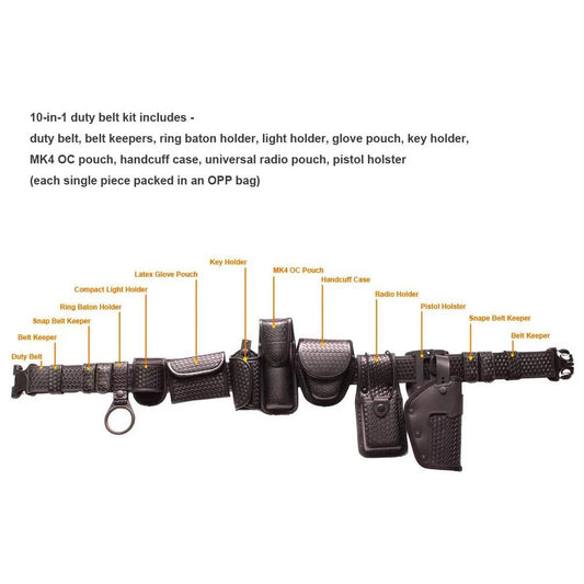 Ceinture de service Basketweave Sentinel 10-en-1 avec accessoires modulaires - BLACKBEARD OUTDOOR INDUSTRIES