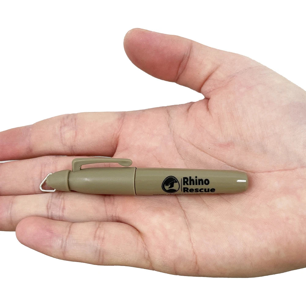 Stylo Tactique Rhino Rescue CR-MP01 – Marqueur Permanent Noir, EDC, Camping & Outdoor