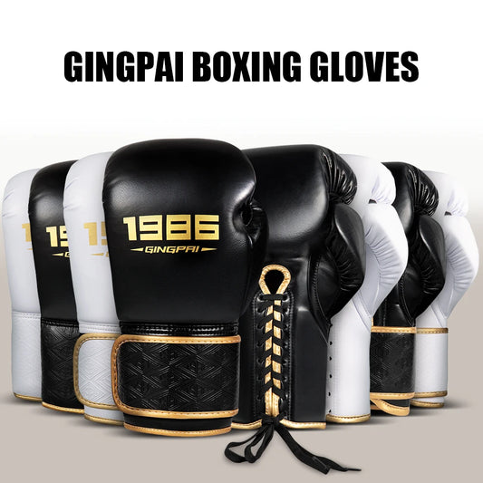 Gants de Boxe Professionnels Adulte Cuir PU – Sanda, Muay Thai, MMA, Sparring | 8 à 14 oz | Homme & Femme | 4 Coloris - BLACKBEARD OUTDOOR INDUSTRIES