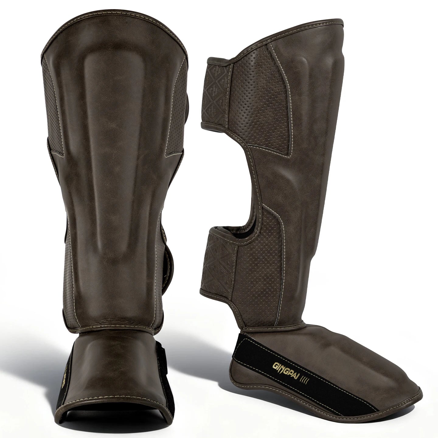 Tibières Professionnelles Cuir PU – Protège-Tibia & Pied Sanda, Muay Thai, Boxe | M à XL | 5 Coloris - BLACKBEARD OUTDOOR INDUSTRIES