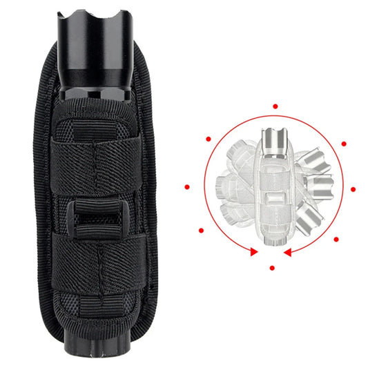 Holster Lampe Torche Tactique Rotatif 360° – Nylon Ceinture | Noir, Kaki, Vert - BLACKBEARD OUTDOOR INDUSTRIES