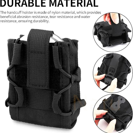 Étui Tactique MOLLE pour Menottes – Pochette de Ceinture pour Menottes Asp, à Charnière, à Chaîne et Rigides – Accessoire de Police, Chasse et Activités Extérieures BLACKBEARD OUTDOOR INDUSTRIES