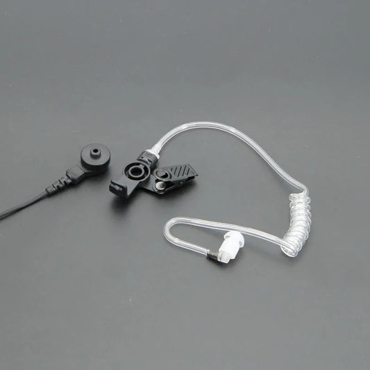 Oreillette Acoustique Tubulaire avec PTT – Compatible Hytera PD700/PD780/PD785/PT580H, 2 Broches à Vis