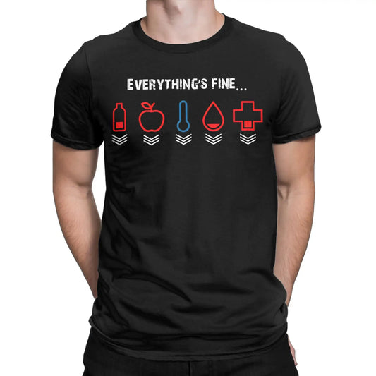 T-shirt DayZ « I'm Fine, Everything's Fine » – 100% Coton, Manches Courtes, Homme