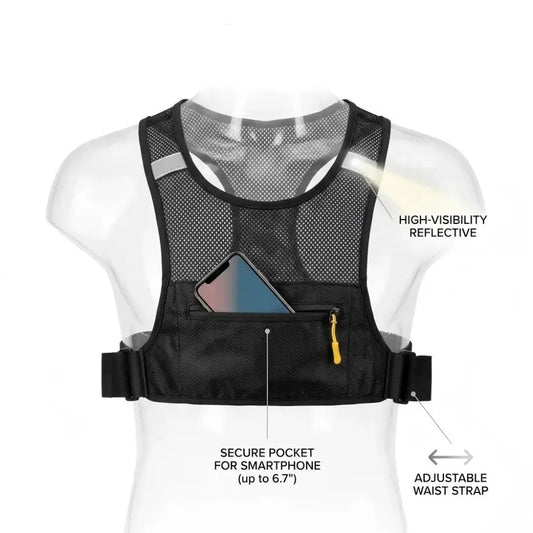 Sac de poitrine réfléchissant pour running, vélo et randonnée