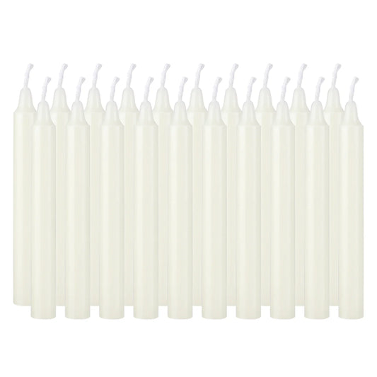 Bougies Coniques Blanches Ivoire – Lot de 20 Bougies de Dîner 4 Pouces – Sans Fumée, Sans Parfum, Antidérapantes, Fabriquées à la Main, Parfaites pour Églises, Mariages, Fêtes et Décorations Saisonnières - BLACKBEARD OUTDOOR INDUSTRIES