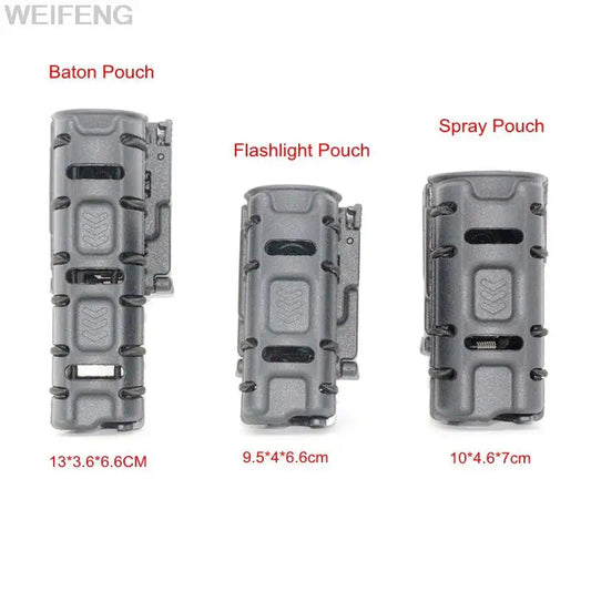 Holder Multifonction Molle pour Spray, Lampe de Poche et Baton - Rotation à 360° - Clip de Ceinture Police - Outil de Défense Personnel BLACKBEARD OUTDOOR INDUSTRIES
