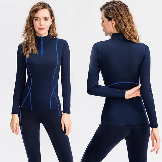 Ensemble de Sous-Vêtements Thermiques Femme en Velours – Vêtement Thermo pour l'Hiver, Ensemble 2 Pièces Longs Jambes et Lingerie - BLACKBEARD OUTDOOR INDUSTRIES