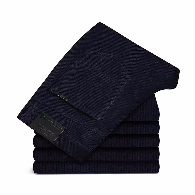Pantalon Velours Côtelé Homme — 93% Coton Stretch, Coupe Droite, Smart Casual & Business | W28 à W40 - BLACKBEARD OUTDOOR INDUSTRIES