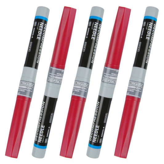 Aiguille de décompression thoracique 14G – 3,25'' (8,25 cm), cathéter stérile avec étui rigide, usage professionnel pour pneumothorax - BLACKBEARD OUTDOOR INDUSTRIES