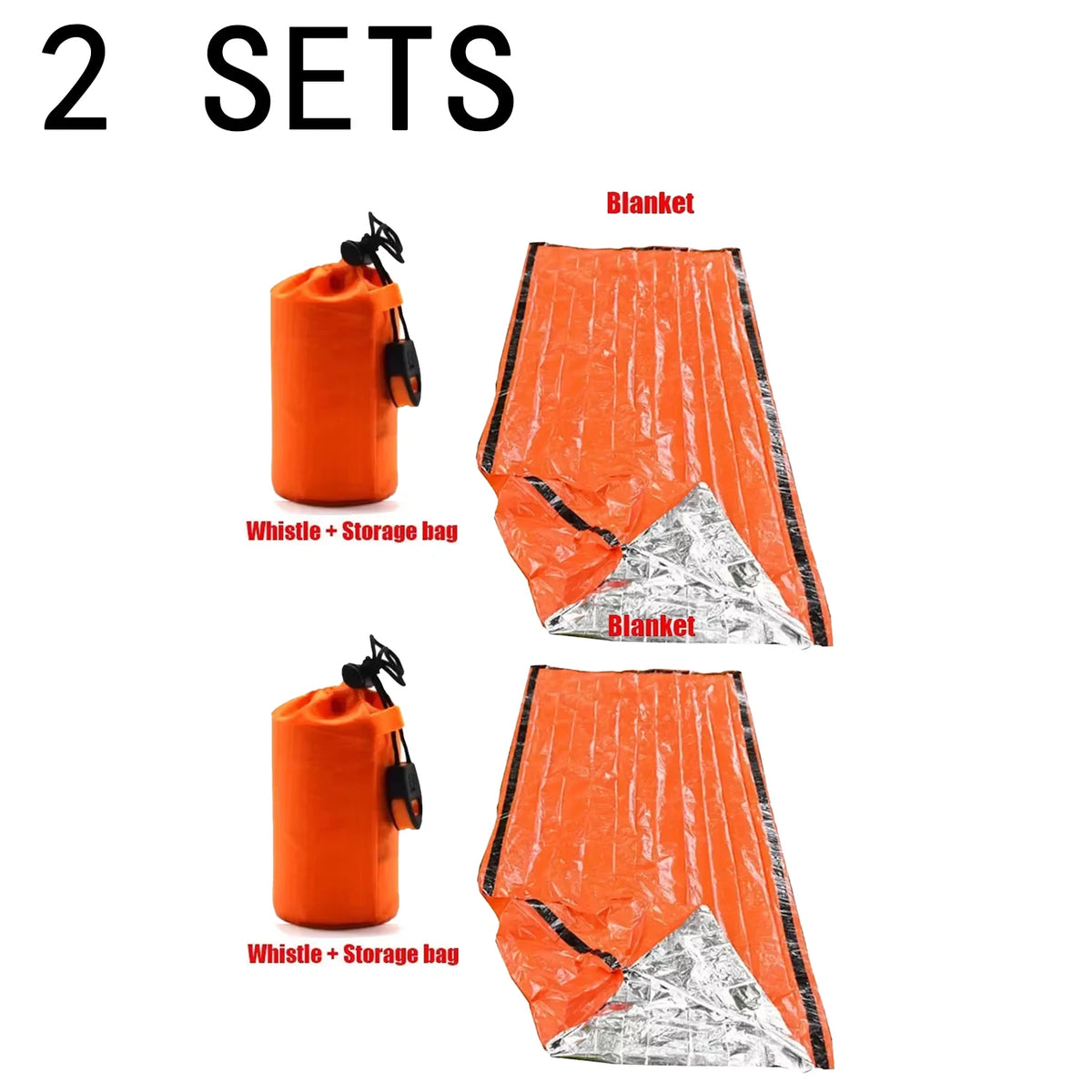 Sac de Couchage Survie Urgence Mylar Imperméable – Couverture Thermique EDC Camping & Randonnée