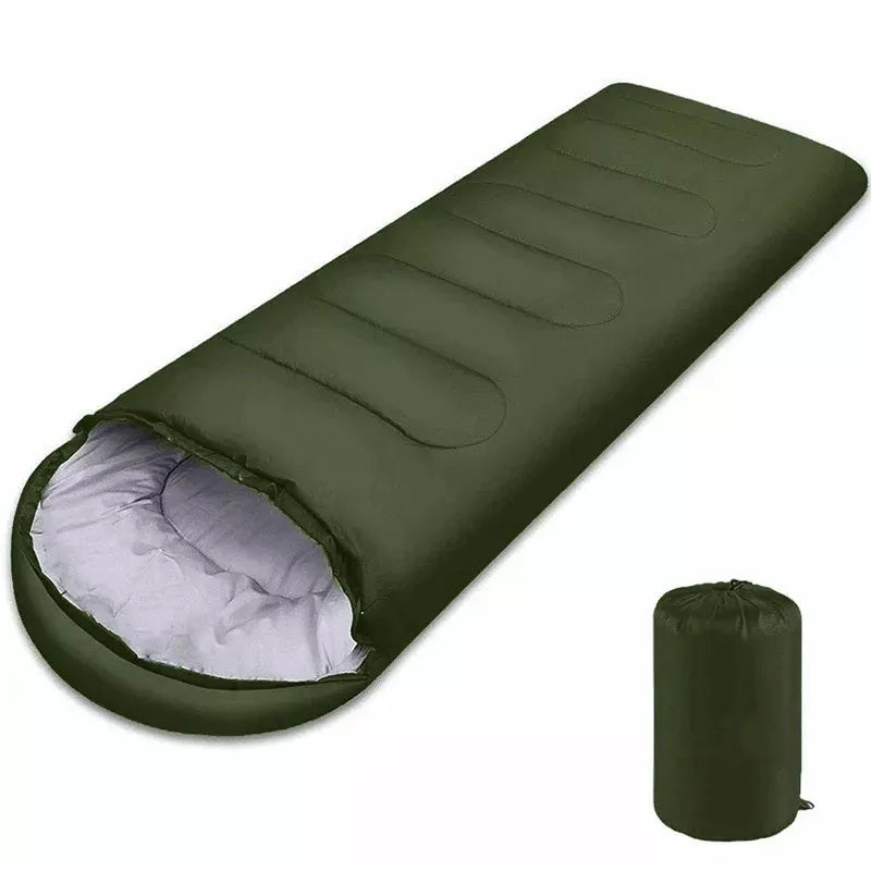 Sac de Couchage Camping Enveloppe 3 Saisons – Coton Léger, Confort 5-15°C, Adulte