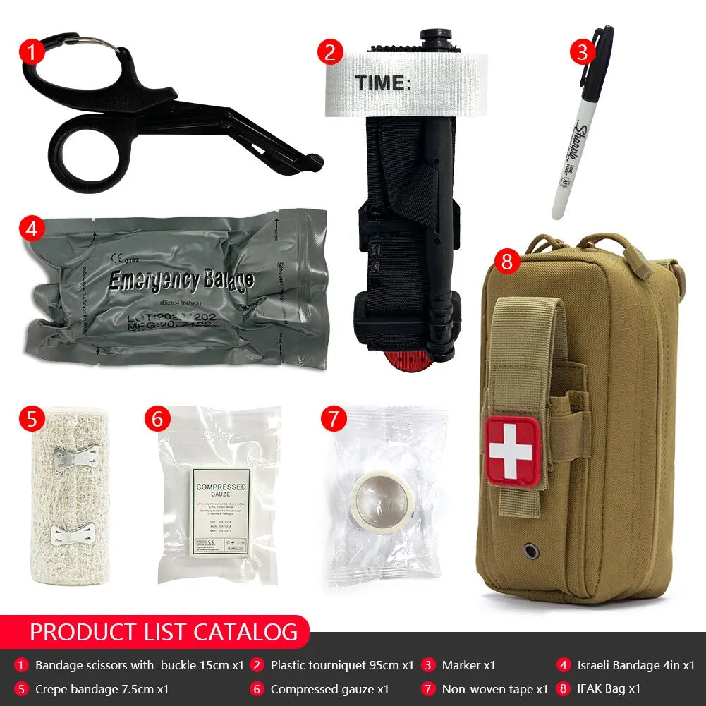 50611s – Kit de Premiers Secours Tactique EMT avec Poche MOLLE Ma boutique