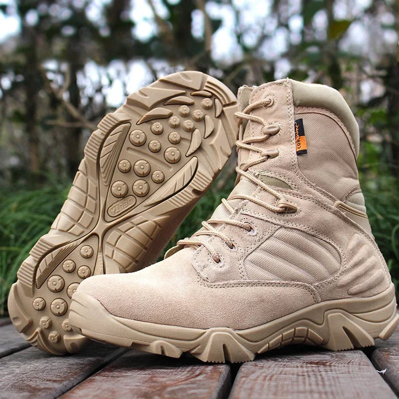 Bottes Tactiques Militaires Homme – Cuir, Combat Desert & Sécurité