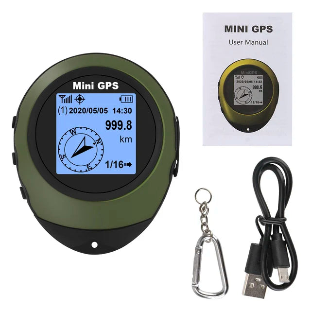 Mini GPS Portable de Haute Précision - boussole , Altimètre, Localisateur, Navigateur pour Sports de Plein Air, Voyage et Randonnée - BLACKBEARD OUTDOOR INDUSTRIES