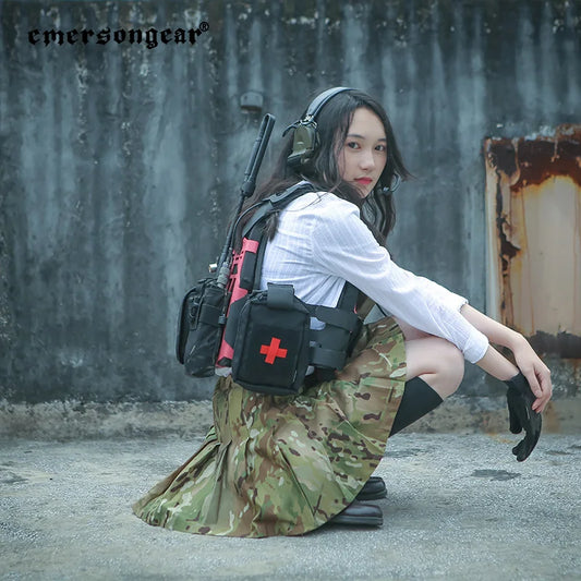 Jupe Tactique Plissée Femme Camouflage Multicam – Emersongear EMS9391, Taille Haute - BLACKBEARD OUTDOOR INDUSTRIES