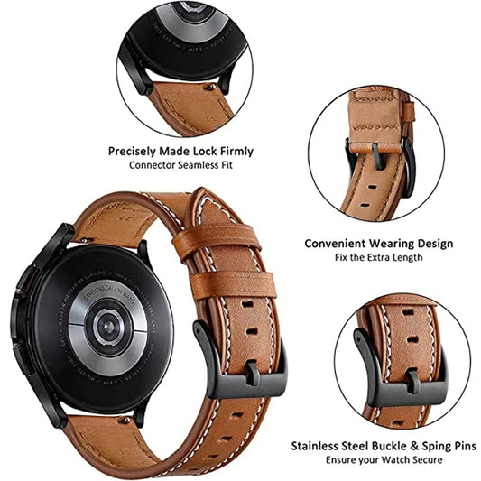 Bracelet en Cuir et Silicone 20mm/22mm pour Montres Huawei, Amazfit et Samsung Galaxy Watch BLACKBEARD OUTDOOR INDUSTRIES