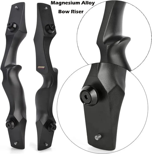 60 Inch Archery Takedown Recurve Bow F171A for Adults/Youth 30-60Lbs American Hunting Bow Magnesium Alloy Metal Right Handed BLACKBEARD OUTDOOR INDUSTRIES