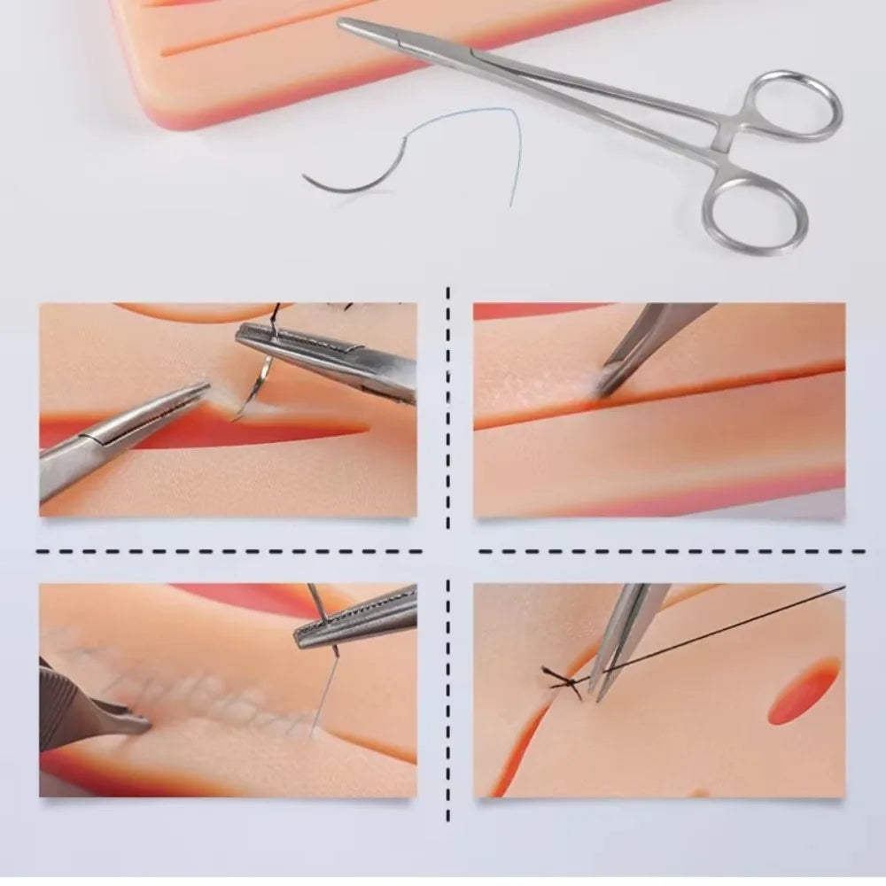 Pad de Suture en Silicone – Kit d'Entraînement Médical Étudiants & Chirurgiens – Simulation Peau Humaine