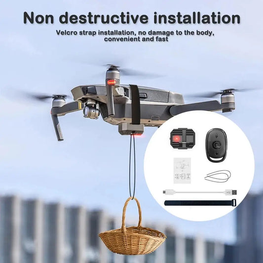 Système de Largage Drone Airdrop 2-en-1 — Compatible DJI Mini 3 Pro, Air 2/2S, FIMI X8 — Airsoft & Livraison - BLACKBEARD OUTDOOR INDUSTRIES