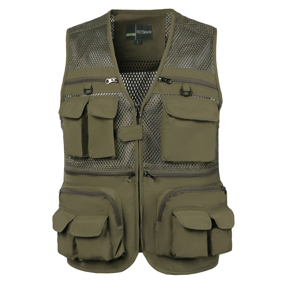 Gilet Tactique Multipoches Homme - Sans Manches, Mesh Respirant Été