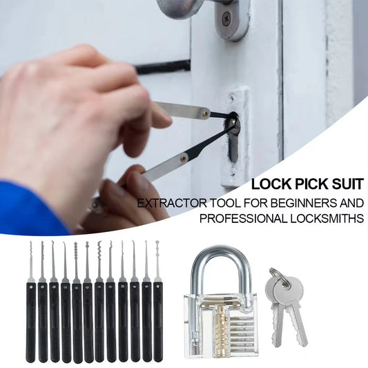 Kit de crochetage 12/18/24/32/33 pièces avec serrure transparente - BLACKBEARD OUTDOOR INDUSTRIES