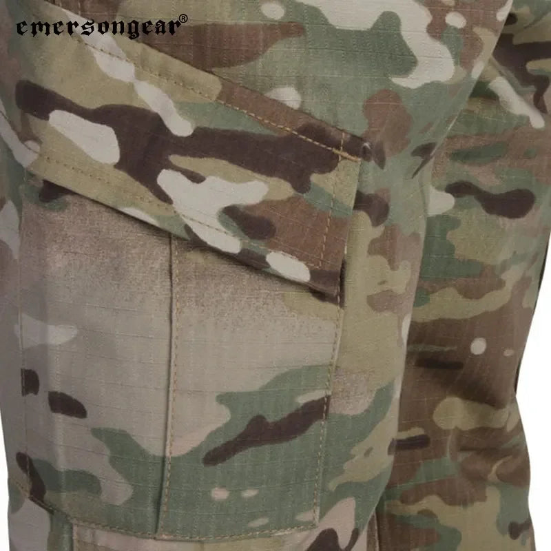 Tenue Tactique Militaire Enfant – Chemise + Pantalon Camouflage MC – Genouillères Amovibles – 6 à 14 Ans