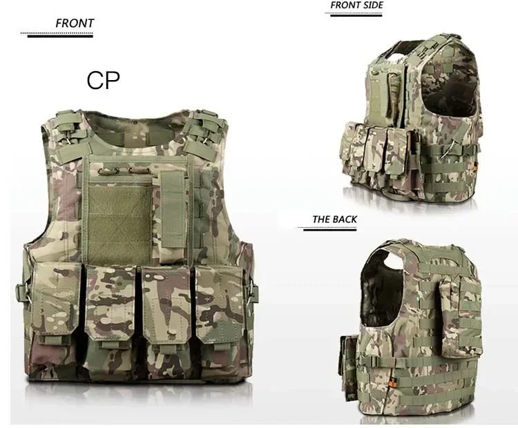 Gilet tactique AUKUPKEE MOLLE ajustable pour la sécurité, le combat, la chasse, et l'entraînement airsoft - BLACKBEARD OUTDOOR INDUSTRIES