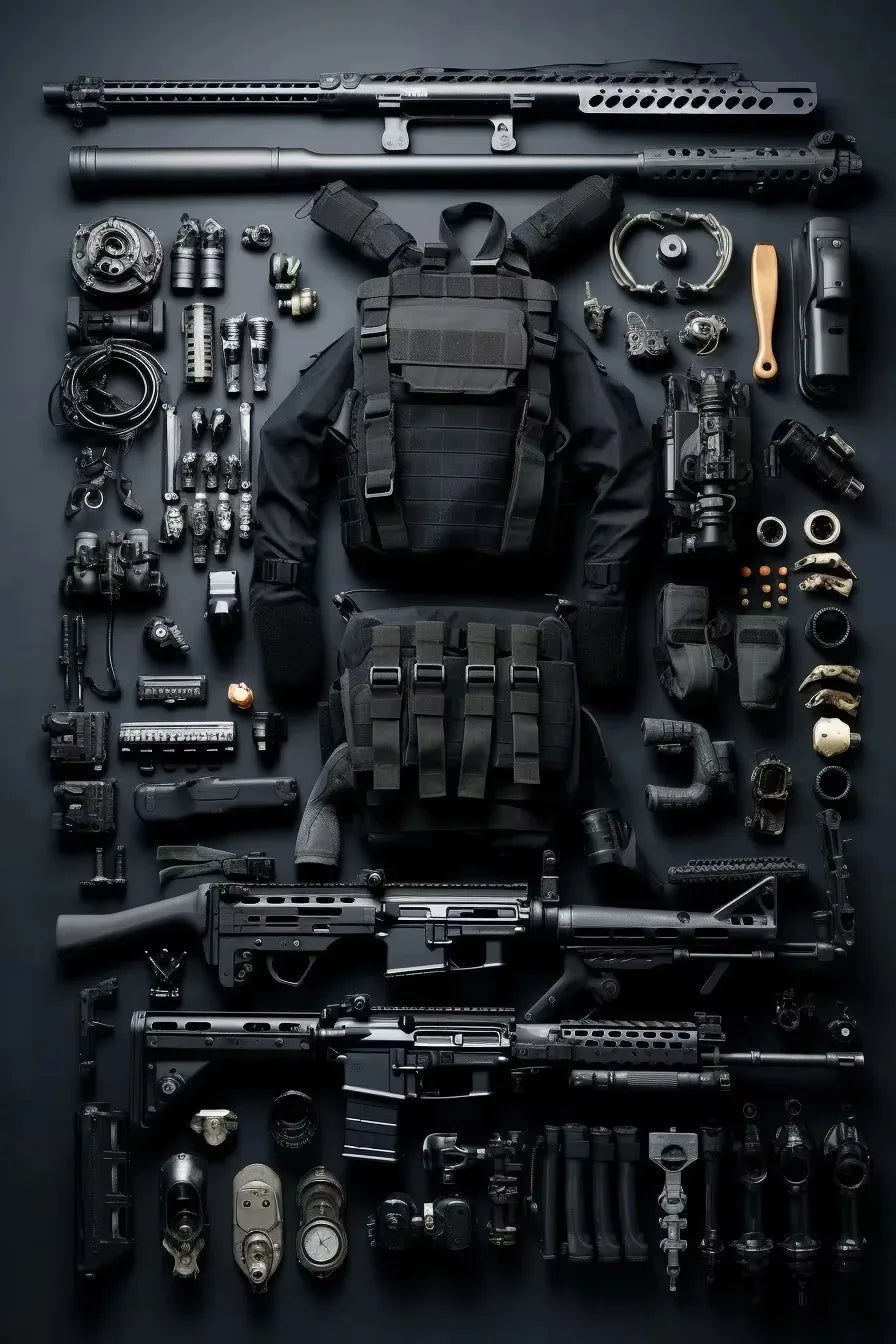 Gun Accessories Posters Wall Art Canvas Painting and Prints Pictures Ak-47 Automatic Rifle Interior for Room Home Decor Gifts BLACKBEARD OUTDOOR INDUSTRIES