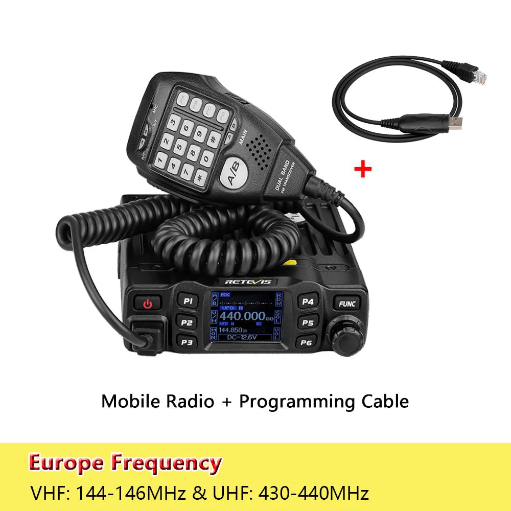 Retevis RT95 – Radio Mobile Bi-Bande VHF/UHF 25W | Transceiver Voiture, Camping, Base Station - BLACKBEARD OUTDOOR INDUSTRIES