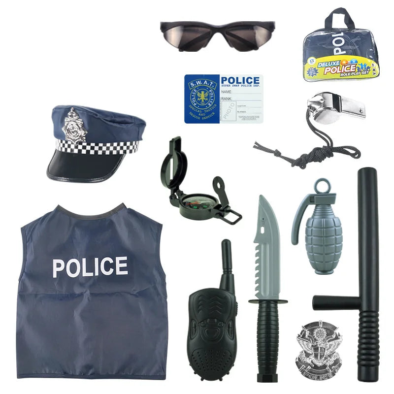 Costume Policier Enfant Complet – Déguisement Police avec Accessoires Halloween - BLACKBEARD OUTDOOR INDUSTRIES