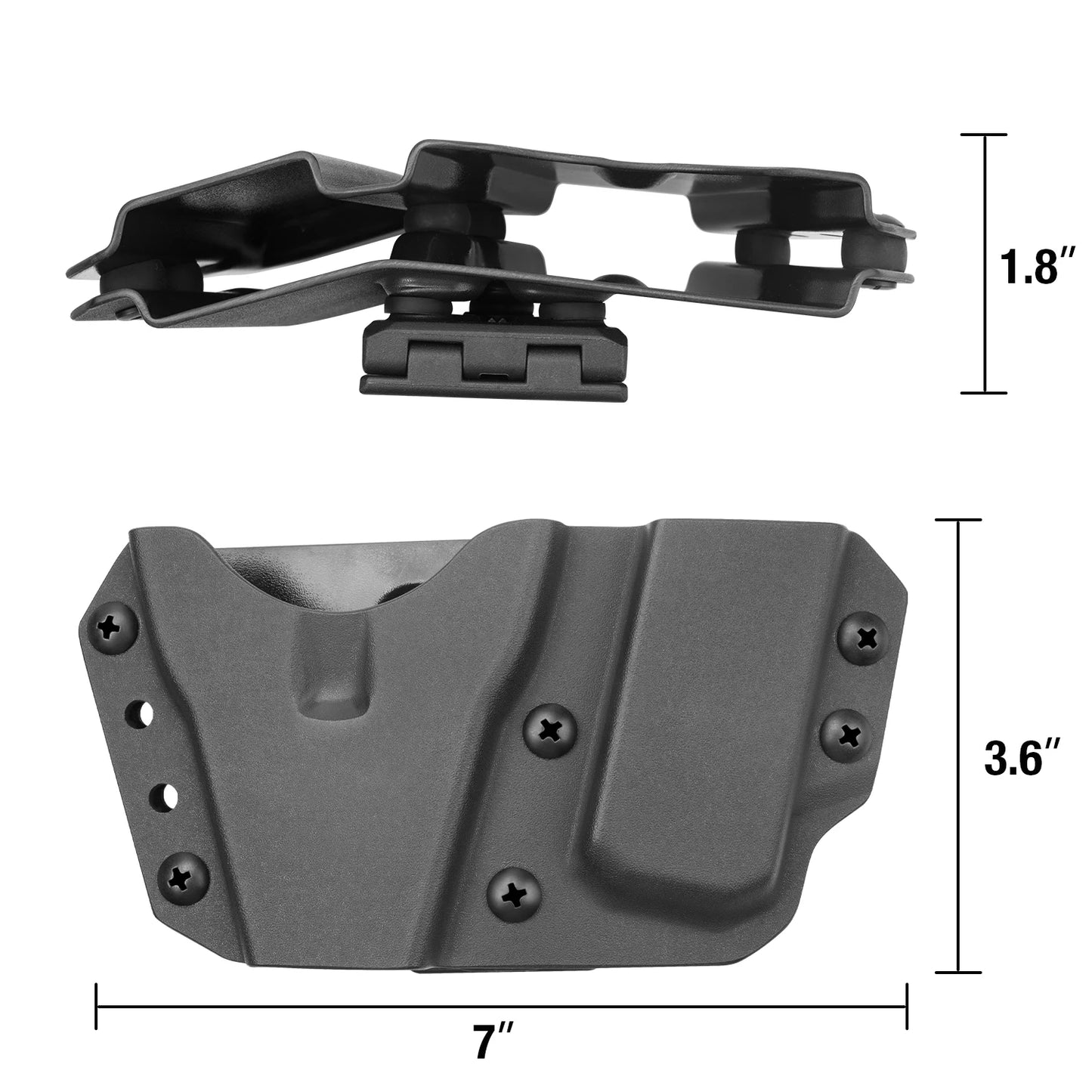 Holster Kydex Menottes + Chargeur Double 9mm/.40 Combo – OWB Ceinture | Menottes Articulées & Chaîne - BLACKBEARD OUTDOOR INDUSTRIES