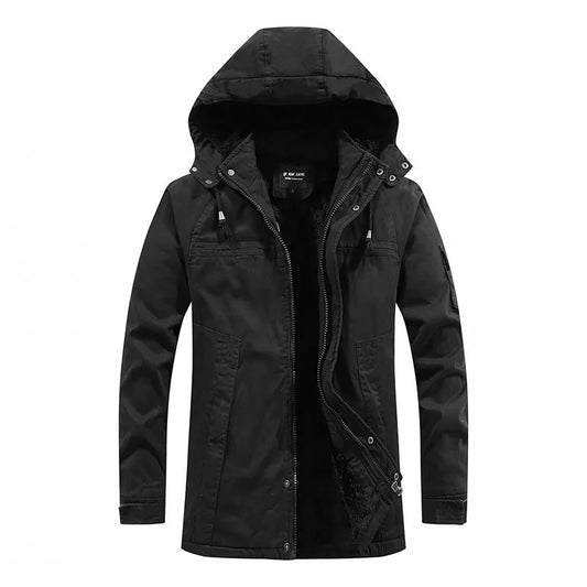 Long Parka Homme Hiver — Capuche Amovible, Garnissage Coton Soyeux, Multi-Poches | S à 4XL (Taille Asiatique) - BLACKBEARD OUTDOOR INDUSTRIES