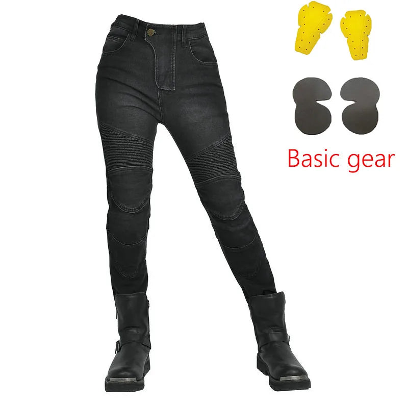 Jean moto tactique femme discret, police en civil