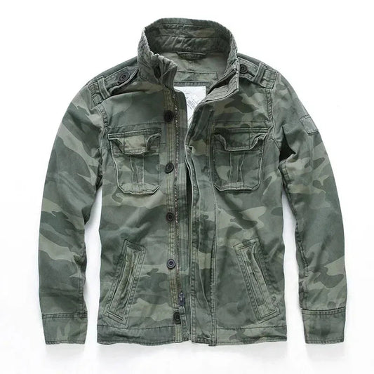 2025 Men Jacket Men M65 Denim Retro Cargo Jacketes Outdoor Multi Pockets Camo Tops Field Casual Fashion Hiking Coats Uniform BLACKBEARD OUTDOOR INDUSTRIES