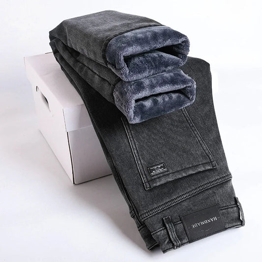 Jeans d'Hiver pour Homme - Coupe Slim Droite, Élastiques, Fleece Intérieur Chaud BLACKBEARD OUTDOOR INDUSTRIES