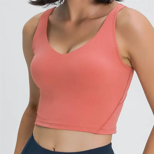 Débardeur NEPOAGYM PASSION avec Soutien-Gorge Intégré – Crop Top Longline avec Coussinets Amovibles pour Yoga et Gym - BLACKBEARD OUTDOOR INDUSTRIES