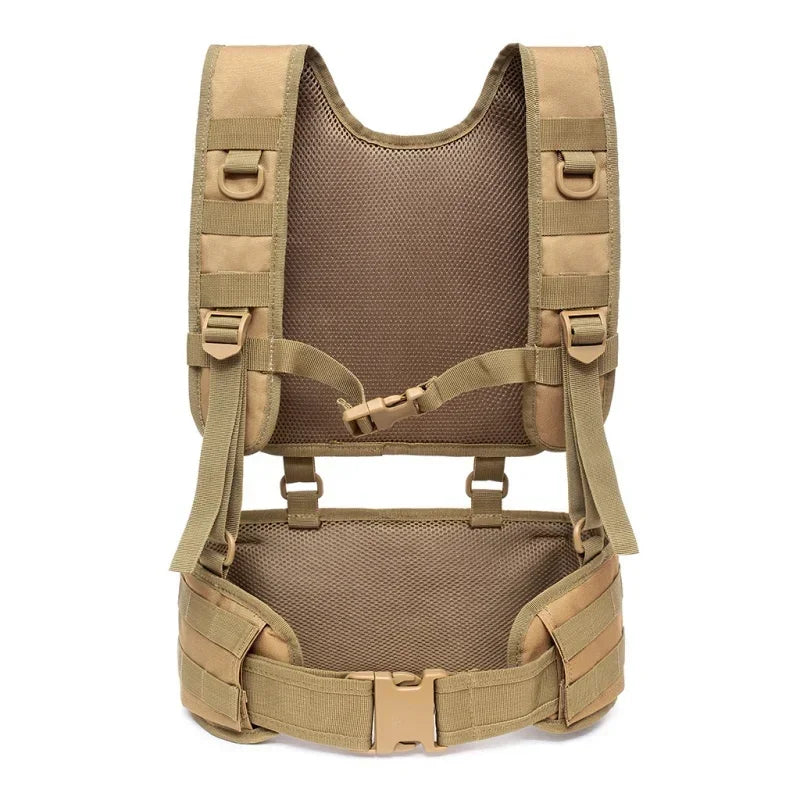 Brelage tactique MOLLE réglable – Harnais et ceinture rembourrée