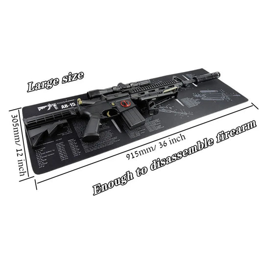 Tapis de Nettoyage pour Arme – Tapis d'Armurier avec Schéma Technique | CLUSGO - BLACKBEARD OUTDOOR INDUSTRIES