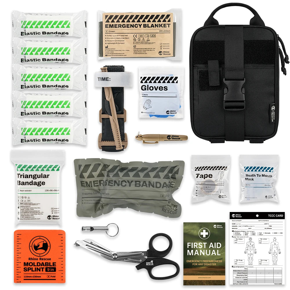 Trousse IFAK Rhino Rescue, kit premiers secours 20 éléments