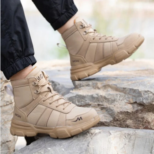 Bottes de Travail Indestructibles - Chaussures de Sécurité avec Embout en Acier, Résistantes aux Piqûres, Antidérapantes, pour Hommes et Femmes, Bottes Tactiques - BLACKBEARD OUTDOOR INDUSTRIES