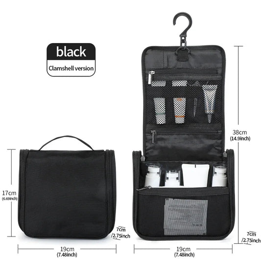 Trousse de Toilette Homme Suspendue Multifonction – Toile Imperméable, Pliable | Voyage & Camping