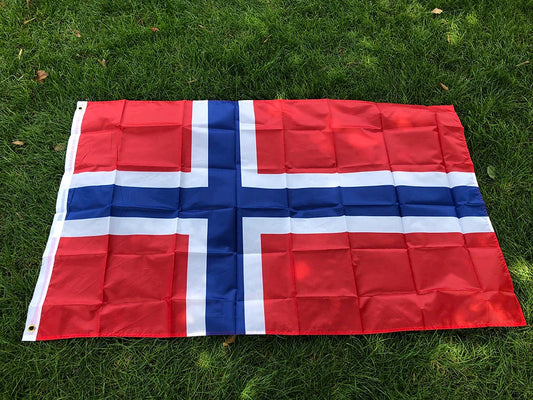 Drapeau de la Norvège – 90x150 cm – Drapeau National Norvégien en Polyester – Décoration Intérieure et Extérieure BLACKBEARD OUTDOOR INDUSTRIES