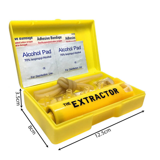 Extracteur de Venin pour Morsures d'Insectes et de Serpents – Pompe à Vide pour Secours en Situation d'Urgence, Kit de Premiers Secours de Survie - BLACKBEARD OUTDOOR INDUSTRIES