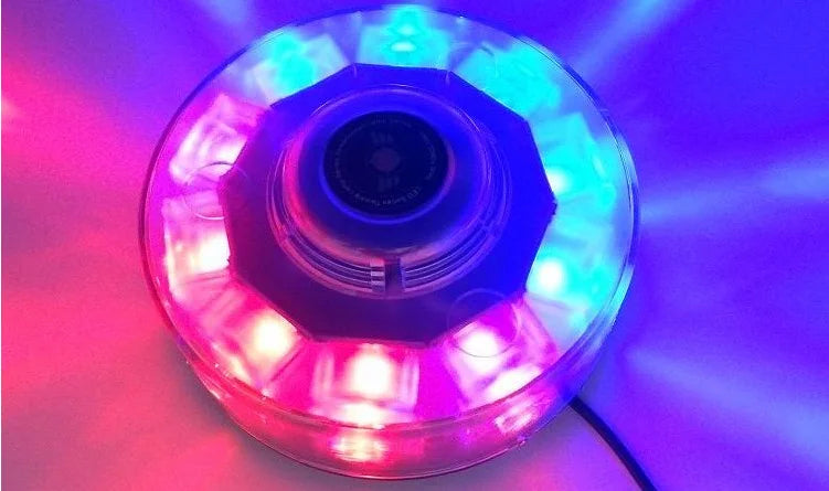 Gyrophare police LED magnétique 10 W, prise allume-cigare, bleu, rouge ou orange