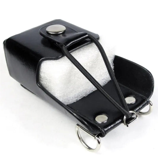 Étui Rigide Cuir Artificiel Radio – Holster Ouverture Haute avec Clip Ceinture et Bandoulière pour GP328Plus, SMP418, GP644