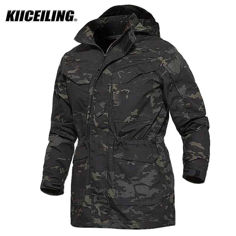 Veste Tactique M65 Homme KIICEILING – Imperméable, Camouflage Multicam, Coupe-Vent